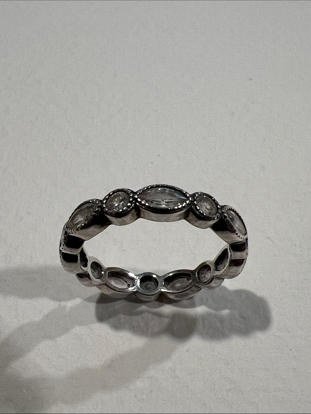 Pandora Sterling Silver Marquise Halo Eternity Band - Clear Cubic Zirconia